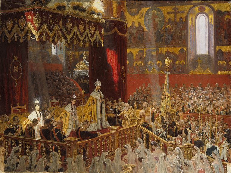 Coronation of Nicholas II in the Kremlin, May 14th, 1896, by Laurits Tuxen (1853-1927) Hermitage Museum, St. Petersburg.